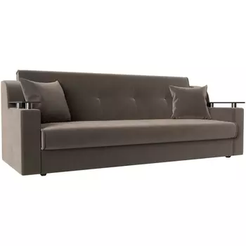 Прямой диван книжка Сенатор (велюр коричневый) Лига Диванов 100622