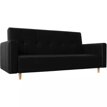 Прямой диван книжка Вест (экокожа черная) Лига Диванов 108732