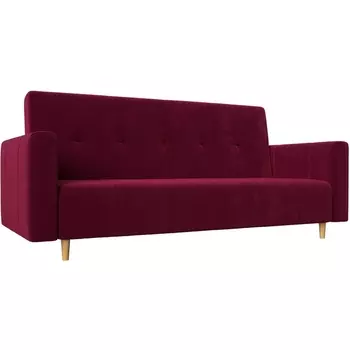 Прямой диван книжка Вест (микровельвет бежевый) Лига Диванов 113391