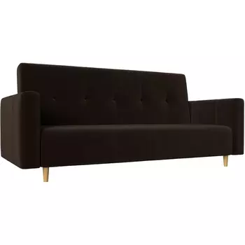 Прямой диван книжка Вест (микровельвет коричневый) Лига Диванов 108722