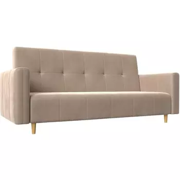 Прямой диван книжка Вест (велюр бежевый) Лига Диванов 108710