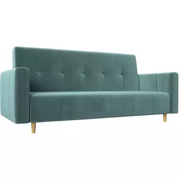 Прямой диван книжка Вест (велюр бирюзовый) Лига Диванов 108711