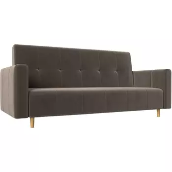 Прямой диван книжка Вест (велюр коричневый) Лига Диванов 108714