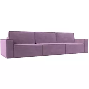 Прямой диван Куба лонг (Микровельвет/Фиолетовый) Лига Диванов 116876
