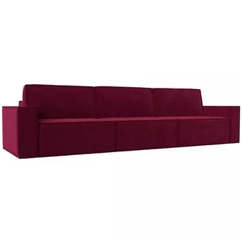 Прямой диван Куба лонг (Микровельвет/Красный) Лига Диванов 116871