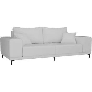 Прямой диван Льюес (экокожа белая) Лига Диванов 108613