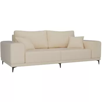 Прямой диван Льюес (экокожа бежевая) Лига Диванов 108612