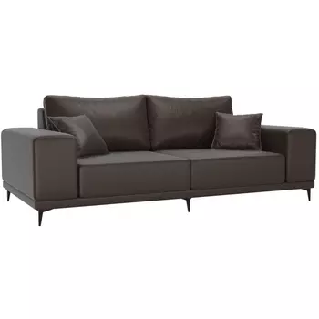 Прямой диван Льюес (экокожа коричневая) Лига Диванов 108614