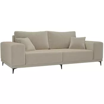 Прямой диван Льюес (микровельвет бежевый) Лига Диванов 108601