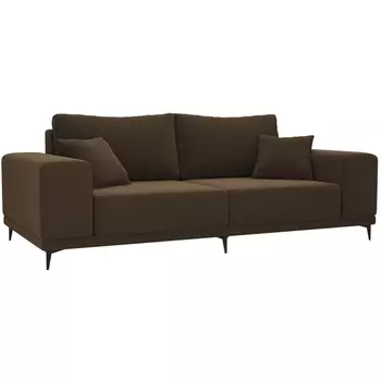 Прямой диван Льюес (микровельвет коричневый) Лига Диванов 108605