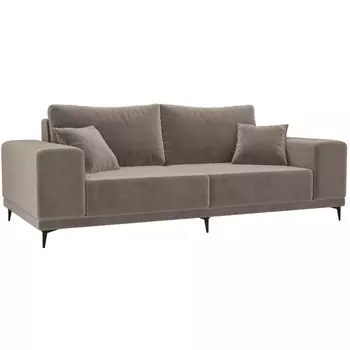 Прямой диван Льюес (велюр коричневый) Лига Диванов 108596