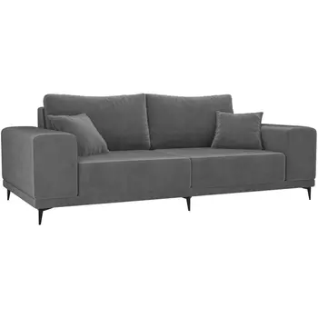 Прямой диван Льюес (велюр серый) Лига Диванов 108597