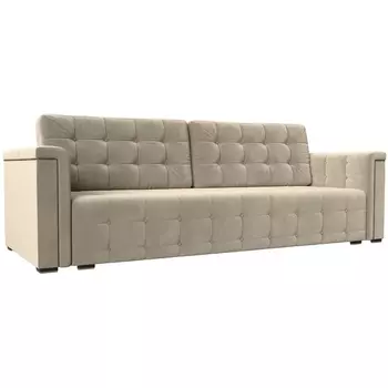 Прямой диван Лига-002 (Микровельвет/Бежевый) Лига Диванов 117085