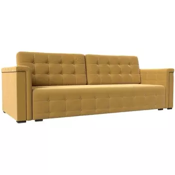 Прямой диван Лига-002 (Микровельвет/Желтый) Лига Диванов 117087