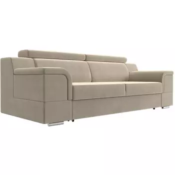 Прямой диван Лига-003 (Микровельвет/Бежевый) Лига Диванов 117111