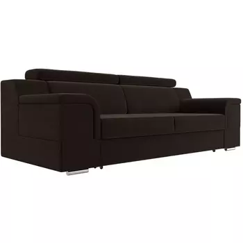 Прямой диван Лига-003 (Микровельвет/Коричневый) Лига Диванов 117116