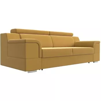 Прямой диван Лига-003 (Микровельвет/Желтый) Лига Диванов 117113