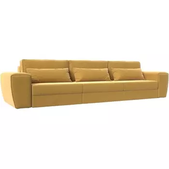 Прямой диван Лига-008 Long (Микровельвет/Желтый) Лига Диванов 119039