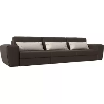 Прямой диван Лига-008 Long (Рогожка/Коричневый) Лига Диванов 119095