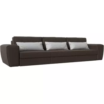 Прямой диван Лига-008 Long (Рогожка/Коричневый) Лига Диванов 119096