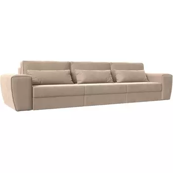 Прямой диван Лига-008 Long (Велюр/Бежевый) Лига Диванов 118996