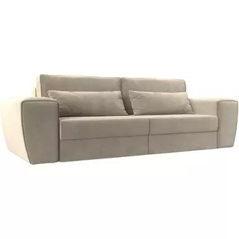 Прямой диван Лига-008 (Микровельвет/Бежевый) Лига Диванов 118588