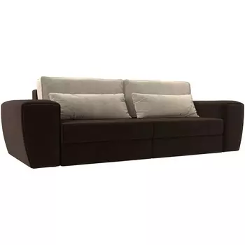 Прямой диван Лига-008 (Микровельвет/Коричневый) Лига Диванов 118615