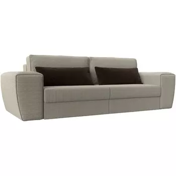 Прямой диван Лига-008 (Рогожка,Микровельвет/Бежевый) Лига Диванов 118660