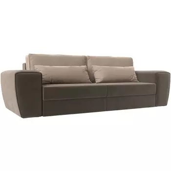 Прямой диван Лига-008 (Велюр/Бежевый,Коричневый) Лига Диванов 118573