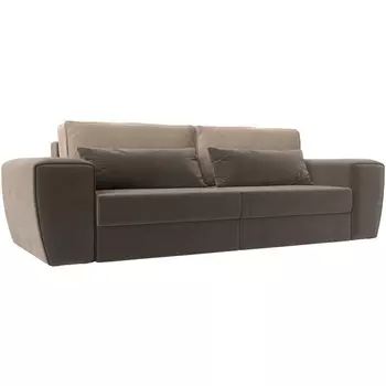 Прямой диван Лига-008 (Велюр/Бежевый,Коричневый) Лига Диванов 118574