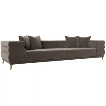 Прямой диван Лига-021 (Велюр/Коричневый) Лига Диванов 119118