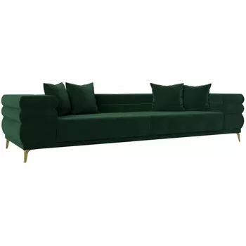 Прямой диван Лига-021 (Велюр/Зеленый) Лига Диванов 119117