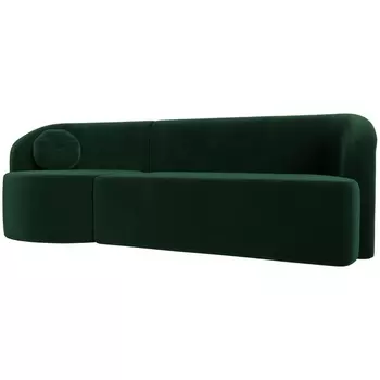 Прямой диван Лига-027 угол левый (Велюр/Зеленый) Лига Диванов 119518L