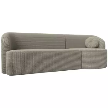 Прямой диван Лига-027 угол правый (Рогожка/Бежевый) Лига Диванов 119557