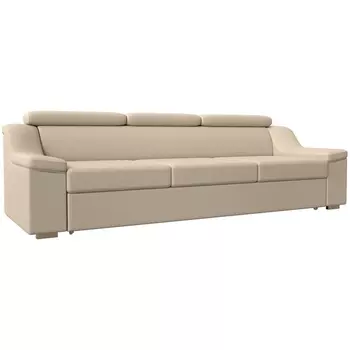 Прямой диван Линдос (Экокожа/Бежевый) Лига Диванов 118329