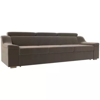 Прямой диван Линдос (Велюр/Коричневый) Лига Диванов 118311