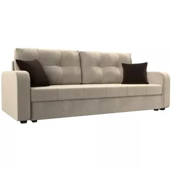 Прямой диван Ливерпуль Лайт (Микровельвет/Бежевый) Лига Диванов 117192