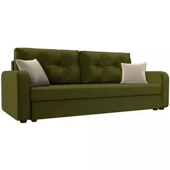 Прямой диван Ливерпуль Лайт (Микровельвет/Зеленый) Лига Диванов 117195