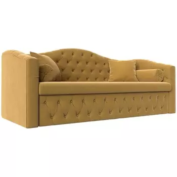 Прямой диван Мечта (микровельвет желтый) Лига Диванов 112859