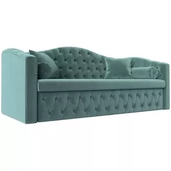 Прямой диван Мечта (велюр бирюзовый) Лига Диванов 112850