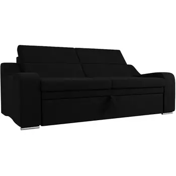 Прямой диван Медиус (микровельвет черный) Лига Диванов 107063