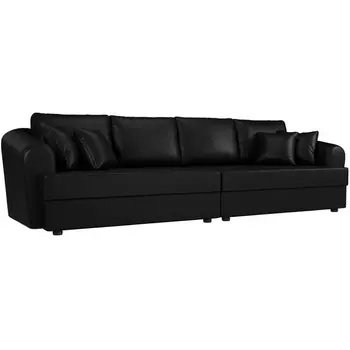 Прямой диван Милтон (экокожа черная) Лига Диванов 100671