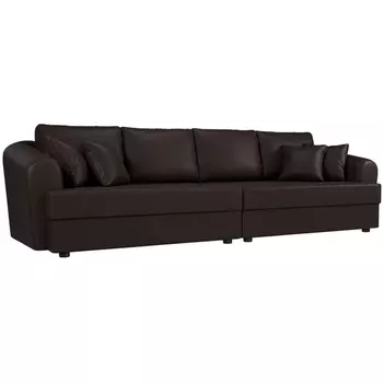 Прямой диван Милтон (экокожа коричневая) Лига Диванов 100670