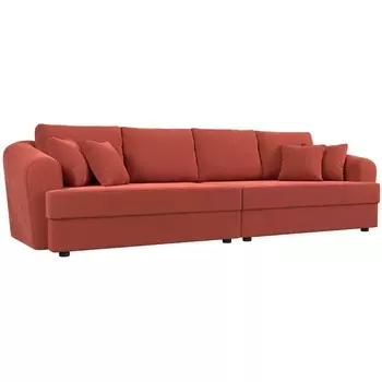 Прямой диван Милтон (микровельвет коралловый) Лига Диванов 109779