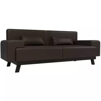 Прямой диван Мюнхен (экокожа коричневая) Лига Диванов 109116