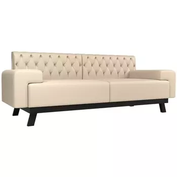 Прямой диван Мюнхен Люкс (экокожа бежевая) Лига Диванов 109139