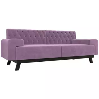 Прямой диван Мюнхен Люкс (микровельвет сиреневый) Лига Диванов 109133