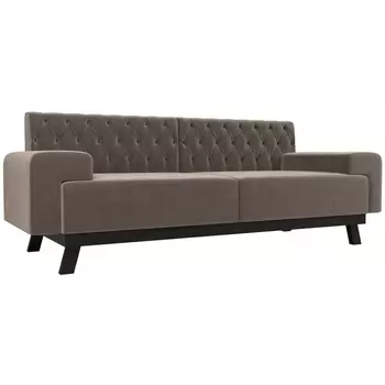 Прямой диван Мюнхен Люкс (велюр коричневый) Лига Диванов 109124