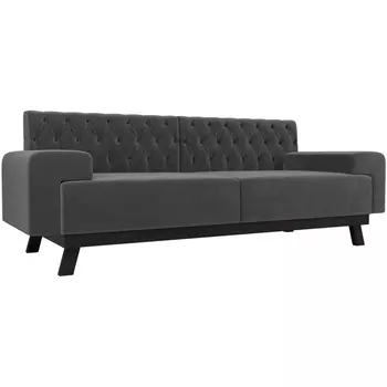 Прямой диван Мюнхен Люкс (велюр серый) Лига Диванов 109125