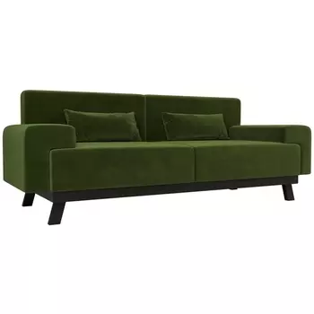 Прямой диван Мюнхен (микровельвет зеленый) Лига Диванов 109105